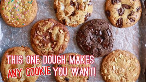 Crazy Cookie Dough One Cookie Recipe With Endless Variations Youtube