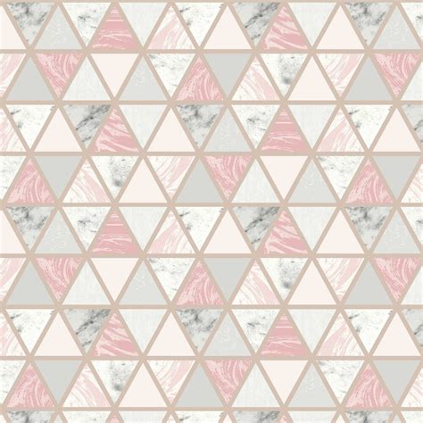 Marble Geo By Arthouse Pink Multi Wallpaper