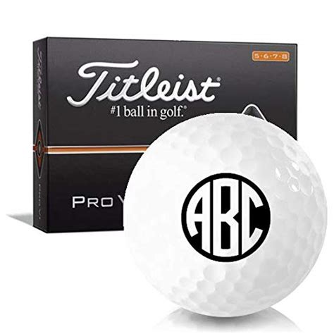 Titleist Pro V1 High Number Monogram Personalized Golf Balls