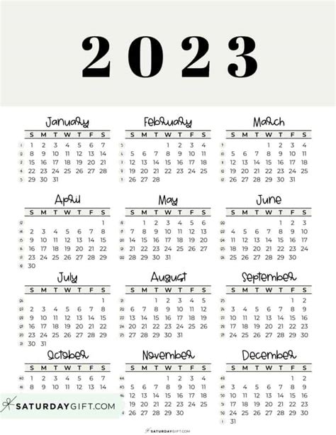 Cute Printable 2023 Calendar Printable Calendar 2023