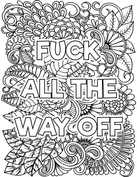 Adult Swear Words Coloring Book Pages Etsy Words Coloring Book