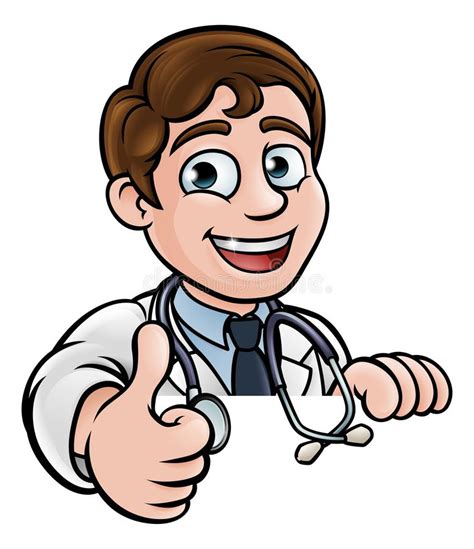 Doctor Cartoon Character Thumbs Up Stock Vector Illustration Of