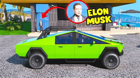 Stealing Elon Musks Personal Cybertruck Gta 5 Mods Youtube