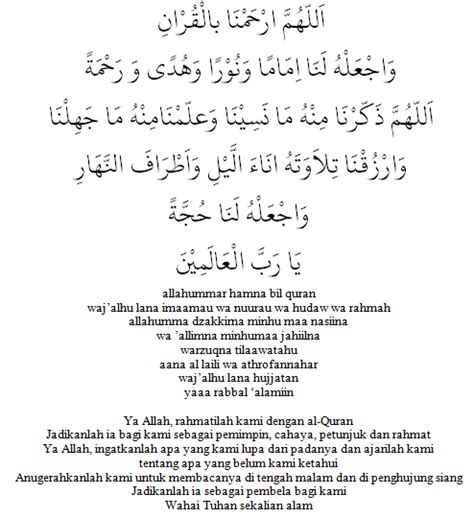 Doa Setelah Membaca Al Quran Allahummarhamna Bil Quran Siti Images
