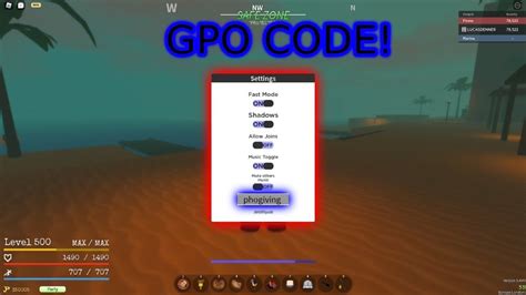 New Working Code Gpo Update 8 Youtube