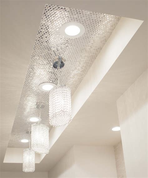 for an unexpected hallway feature try a recessed ceiling tiled with a eye catching mosaic