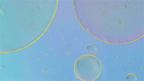 Oil Bubble Moving On Water Concept Minimal Background Oilpaint Spaces