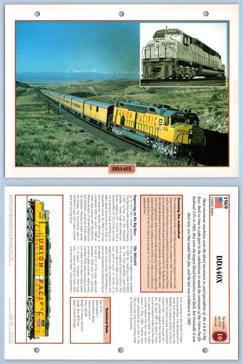 DDA40X US Railroads Legendary Trains Maxi Card