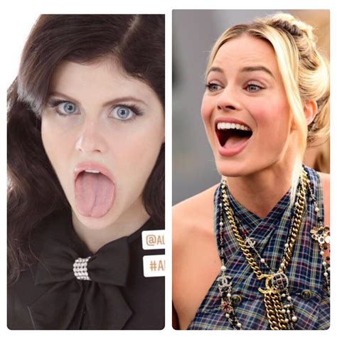 Alexandra Daddario Vs Margot Robbie Choose One For Facefuck Cum In Throat One For Sloppy