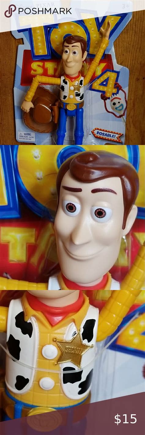 Disney Pixar Toy Story 4 Posable Woody Figurine Pixar Toys Disney