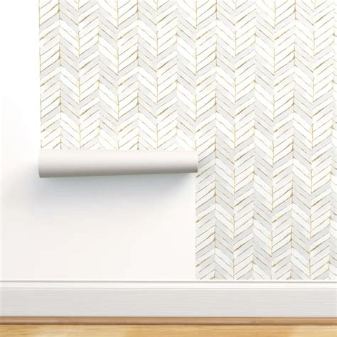 Gold Wallpaper Roll Chevron Wallpaper Self Adhesive Wallpaper Of