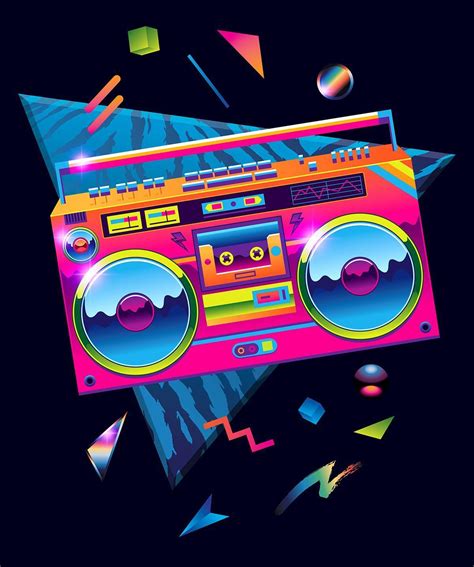 80s Retro Background Art