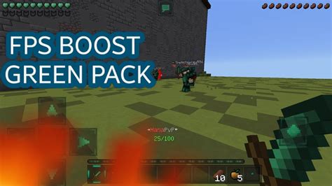 Green Fps Boost 16x Mcpe 105 And 11 Danielz Packz Youtube