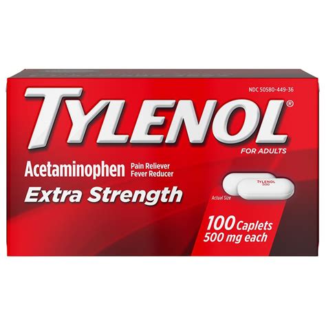 TYLENOL Extra Strength Pain Reliever Fever Reducer 500 Mg Caplets