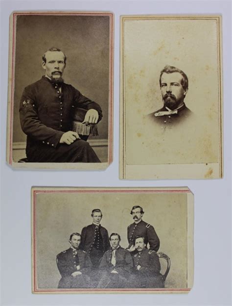 3 Carte De Visite Civil War Military Union Army