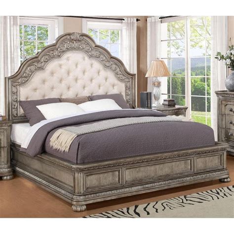Antique Metallic Traditional Cal King Bed San Rc Willey King