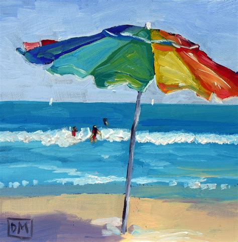Acrylic Painting Beach Scene Ocean With Lawn Chairs And Umbrella Car My Xxx Hot Girl