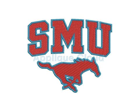Smu Mustangs Embroidery Design Southern By Appliquecloud On Etsy