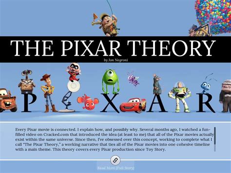 The Pixar Theory The Most Amazing Thing I Have Ever Read Before It Is More Than Worth The