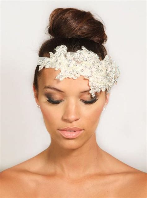 Lace Bridal Vintage Crystal Pearl Headband Headpiece Tiara 2041994
