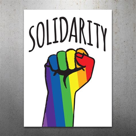 Solidarity Printable Protest Poster Lgbt March Sign Etsy