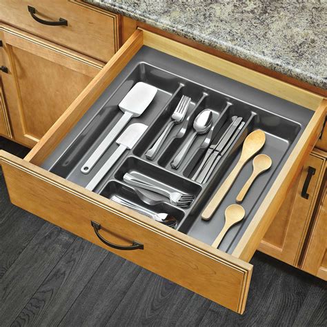 Rev A Shelf Gct 4s 52 Extra Large Glossy Silver Cutlery Tray Drawer