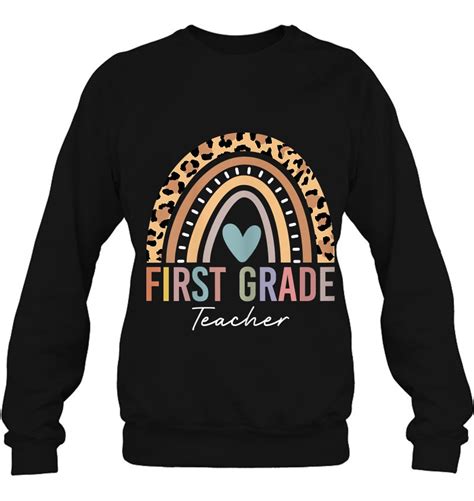 Womens First Grade Shirt For Teachers Team 1st Grade Squad Rainbow