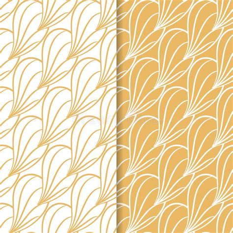 Abstract Seamless Patterns Orange And White Backgrounds For Textile
