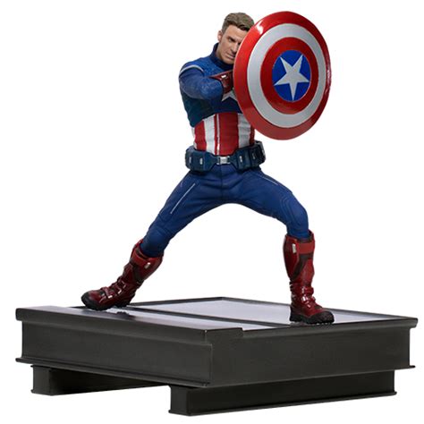 Captain America Duel 2023 Ver Battle Diorama Statue At Mighty