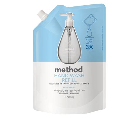 Method Gel Hand Soap Refill Sweet Water 34oz Foaming Hand Wash Gel