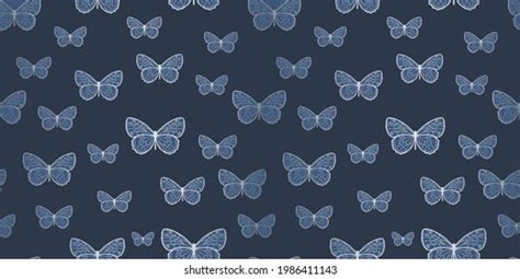 Butterfly Seamless Vector Repeat Pattern Background Stock Vector