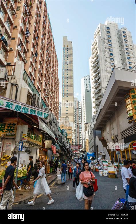 Bowrington Road Wan Chai District In Hong Kong Stock Photo Alamy