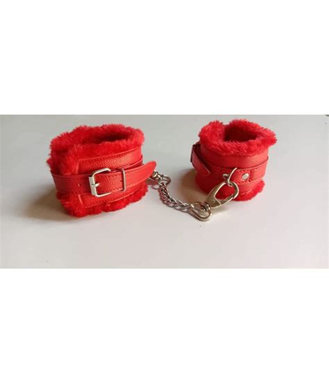 Red Synthetic Leather Bdsm Bondage Kit For Adult Party Fun Honeymoon