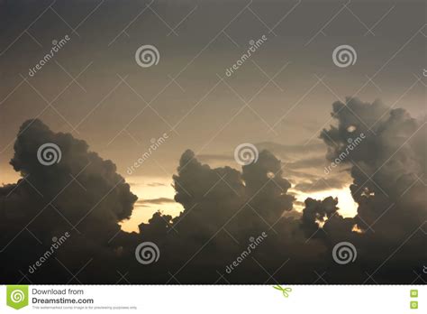 Devil Cloud And Sunset Background Stock Photo Image Of