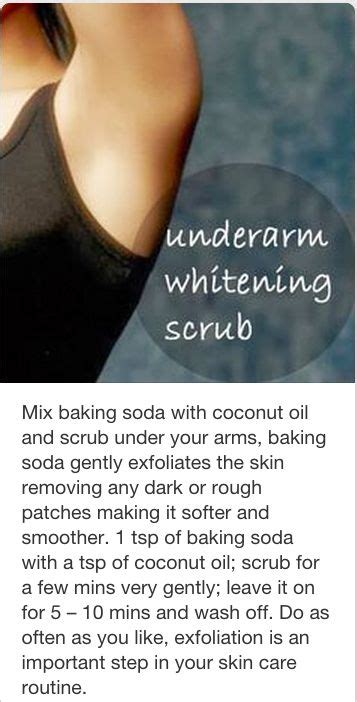 Underarm Natural Scrub Mix Coconut Oil With Baking Soda To Exfoliate