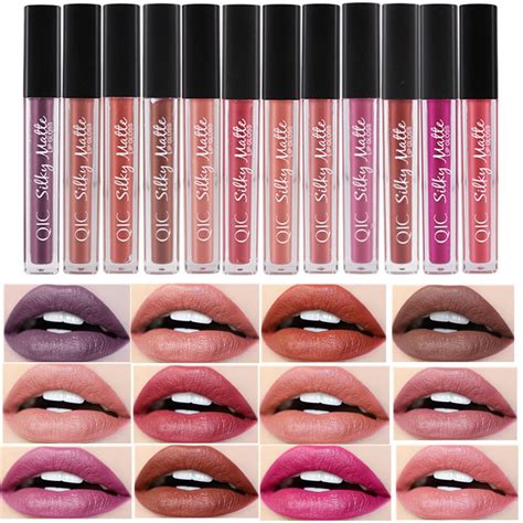 New 12 Color Brand Waterproof Liquid Lipstick Matte Gloss Lip Nude