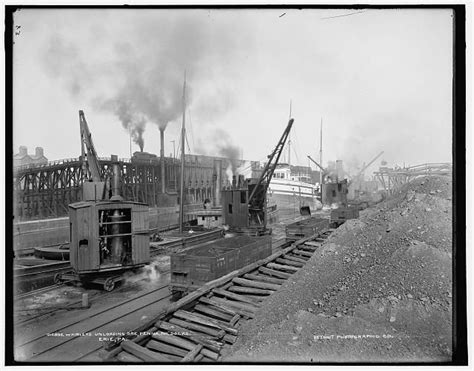Whirleys Unloading Ore Penna Rr Pennsylvania Railroad Docks Erie