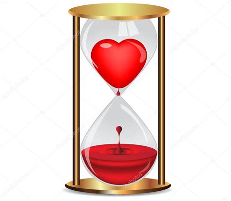 Golden Hourglass With Heartvector — Stock Vector © Aratum 10661683