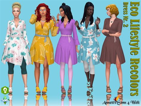 Eco Lifestyle Recolors Dress Nr2 At Annetts Sims 4 Welt Sims 4 Updates