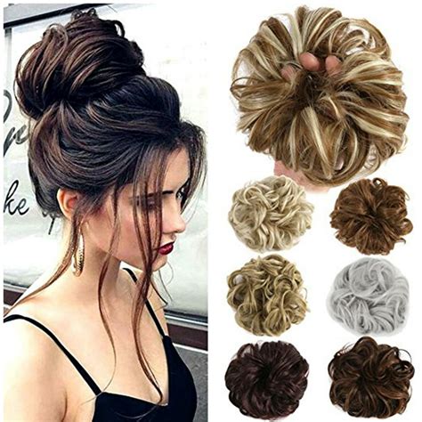 Florata Ponytail Buns Wrap Bun Chignon Hair Extensions Wavy Curly