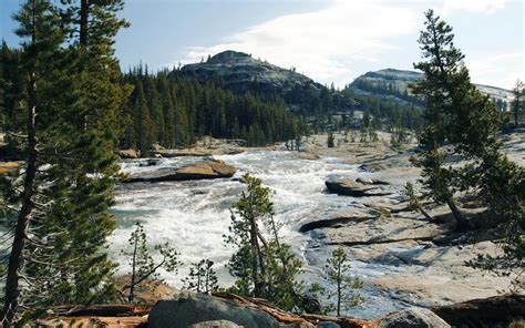 Parks Rivers Yosemite California Nature Landscapes Mountains