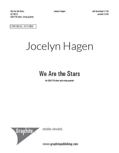 We Are The Stars Jocelyn Hagen