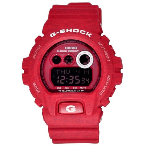 Casio Mens Gdx6900ht 4d G Shock Chronograph Red Resin Watch G Shock Watches For Men Casio