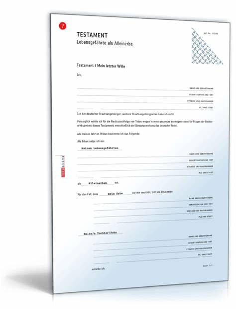 Die testament vorlage kann verschiedene varianten von texten für testamente aufzeigen. Testament Vor- und Nacherbenregelung | Muster zum Download