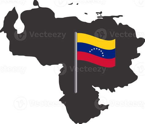 Venezuela Flag Pin Map Location 23529952 Png