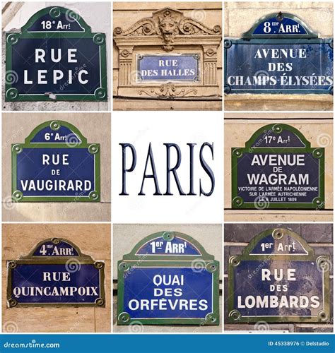 Paris Streets Signs Stock Photo Image Of Quincampoix 45338976