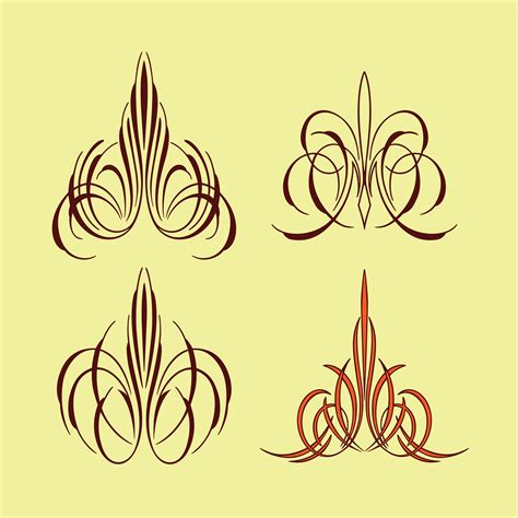 America Pinstriping Style Collection Set 612226 Vector Art At Vecteezy