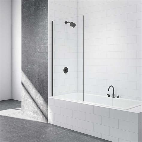 Bathtubs 800mm Modern Pivot Folding Bath Shower Glass Screen Reversible