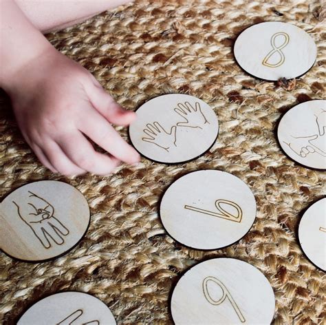 Counting Discs Set Of 10 Education Timber Eco Toy Etsy