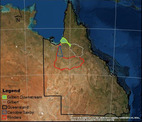 Study Region Showing The Gilbert And Flinders Catchments In Queensland